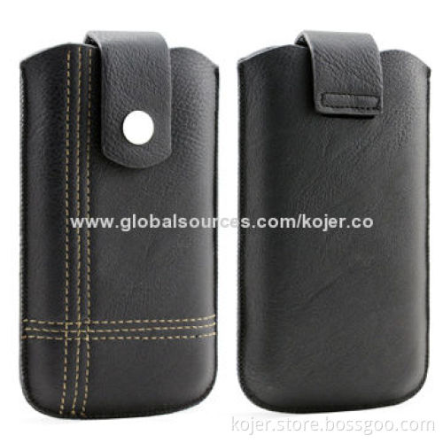 Universal Mobile Phone Pouches with Elastic Loop Closure, Made of Velvet Material